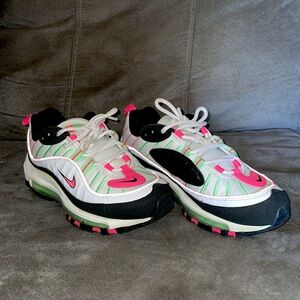 Pink and Green Nike 97’s